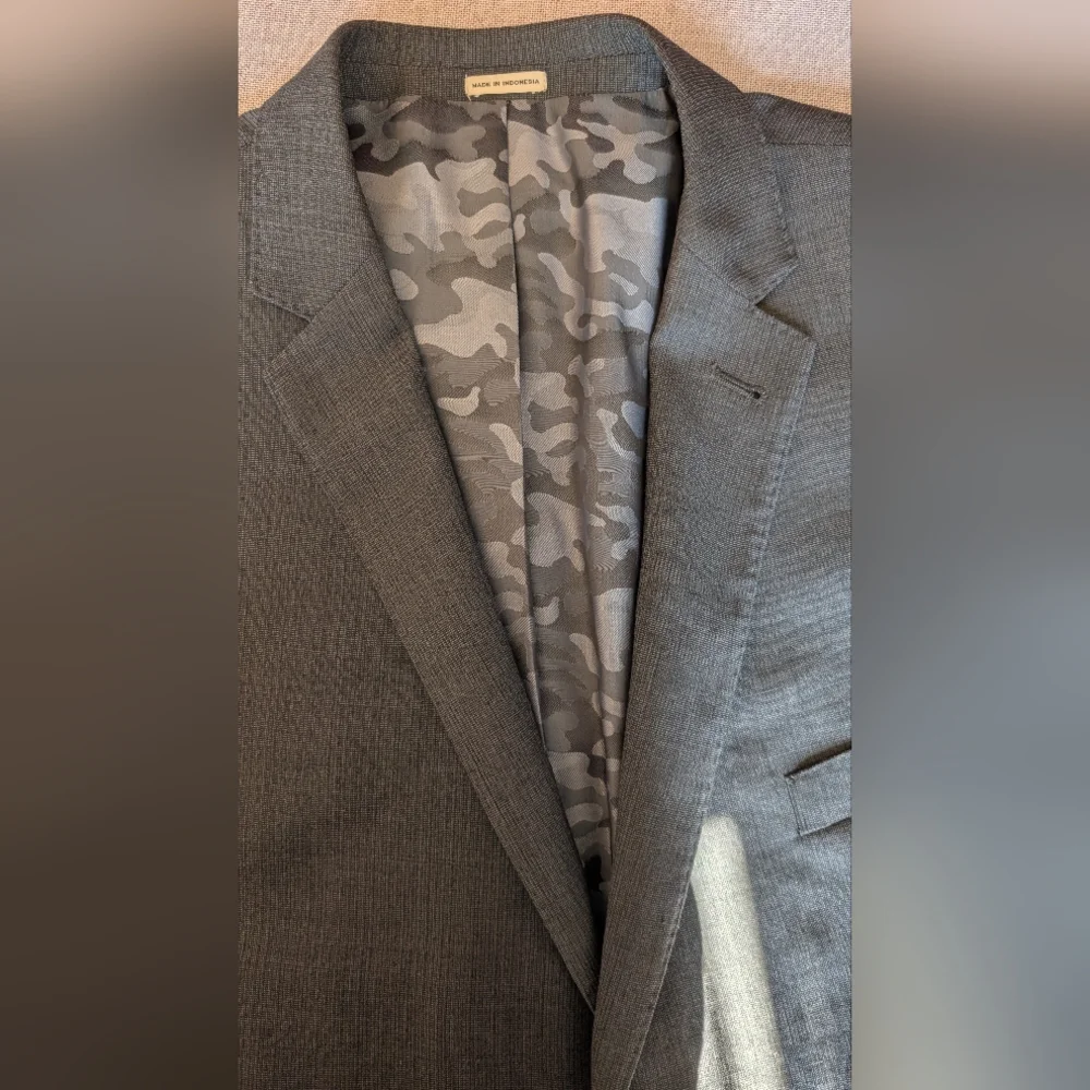 Joseph Abboud Just One Earth Dark Gray Slim Fit Blazer Sport Coat Super 120's - Picture 7 of 16